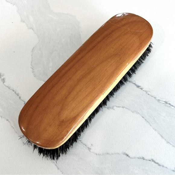 Vintage Habberdasher’s Boar Bristle Clothing Brush and Travel Hanger - Picture 4 of 13